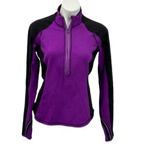 Lululemon Run U-Turn Pullover Purple Women's Long Sleeve L Reversible 1/4 Zip
